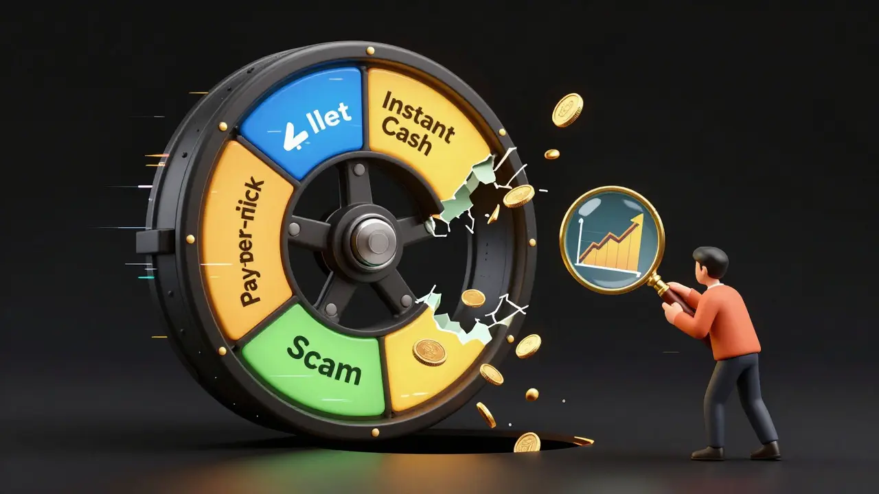 Symbolická scéna: klikání na reklamy vede do černé díry, zatímco investice rostou.