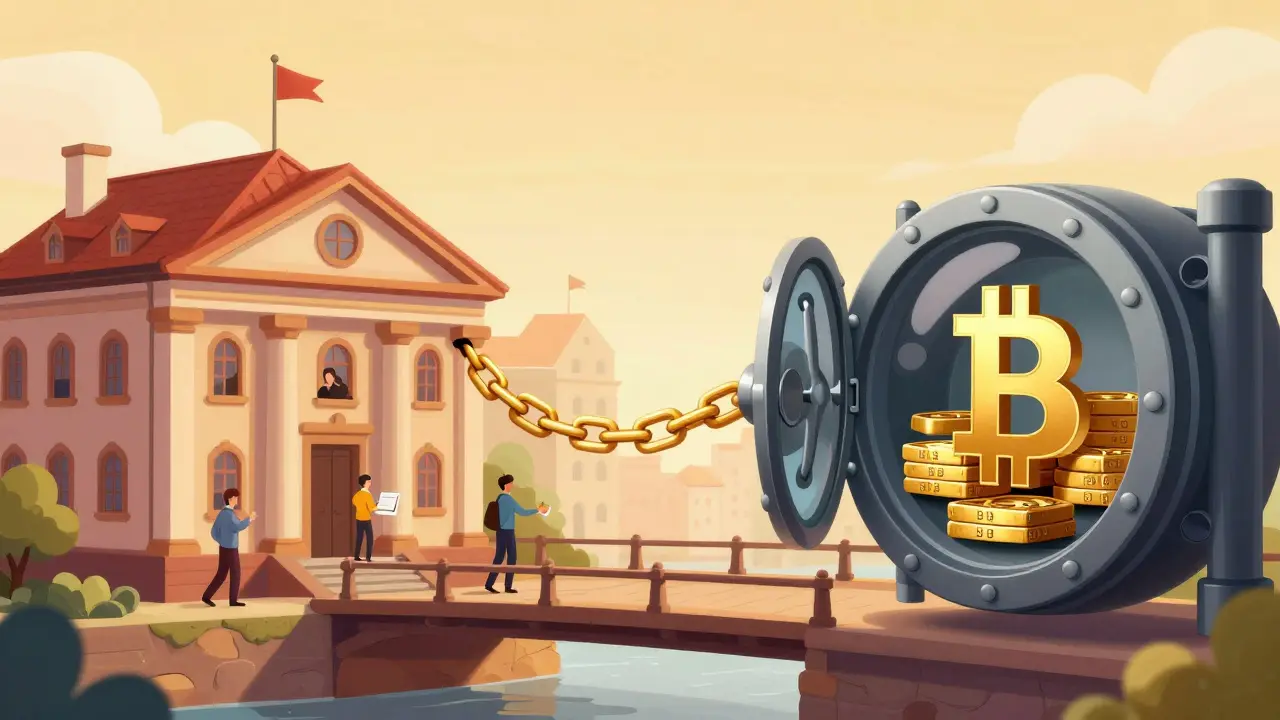 Most přesouvá investice z tradiční banky do bezpečného digitálního úložiště Bitcoinu.