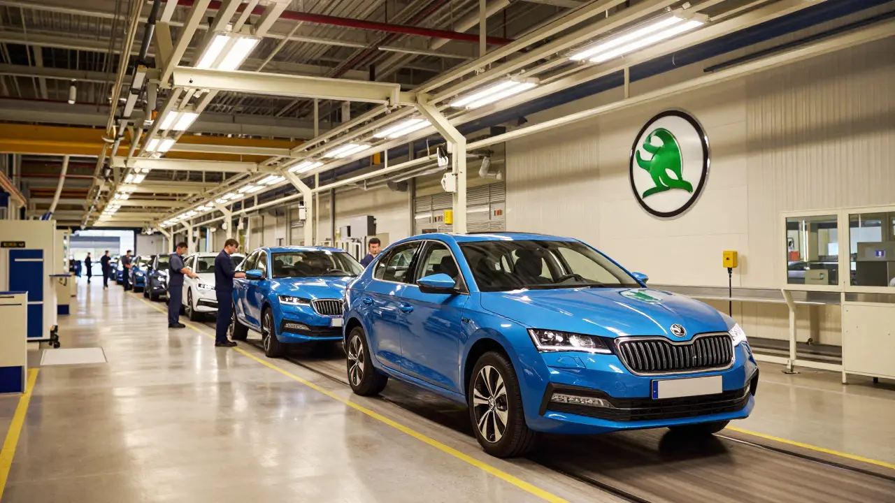 Škoda Auto výrobní linka v Mladé Boleslavi