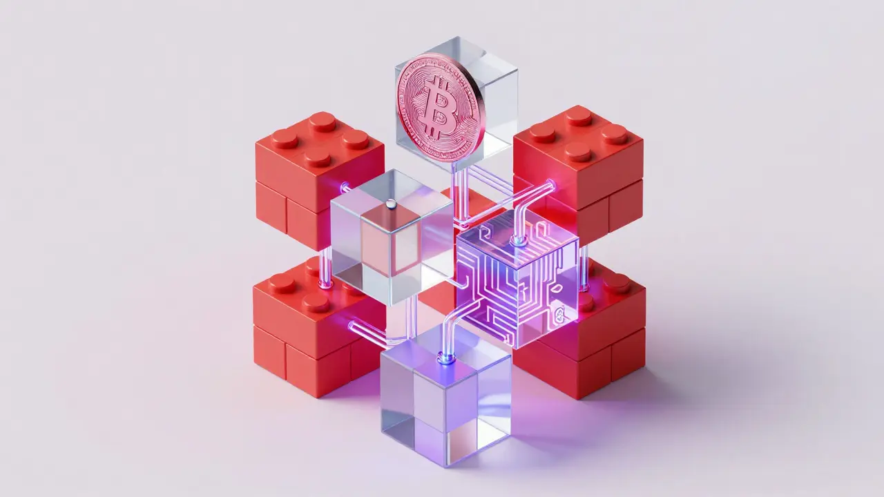 Modulární bloky spojené kabely pro různé typy kryptoměn