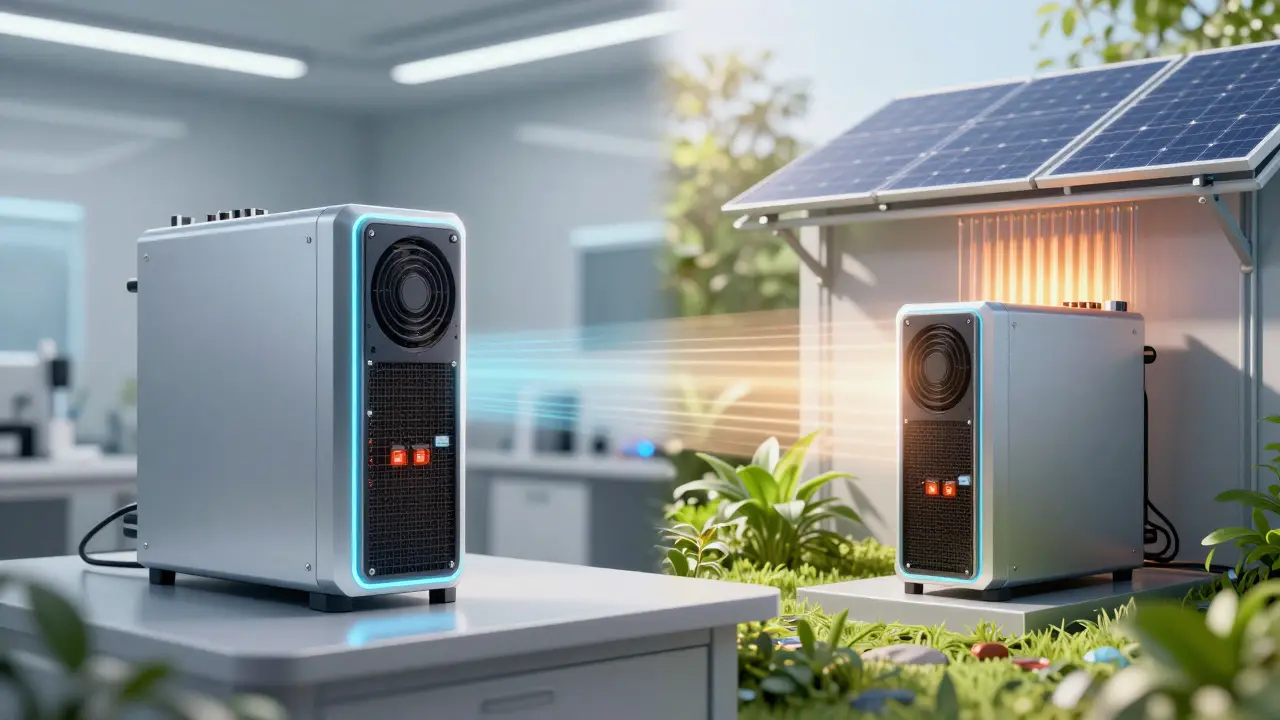 Srovnání tradičního těžebního hardwaru a udržitelné energie