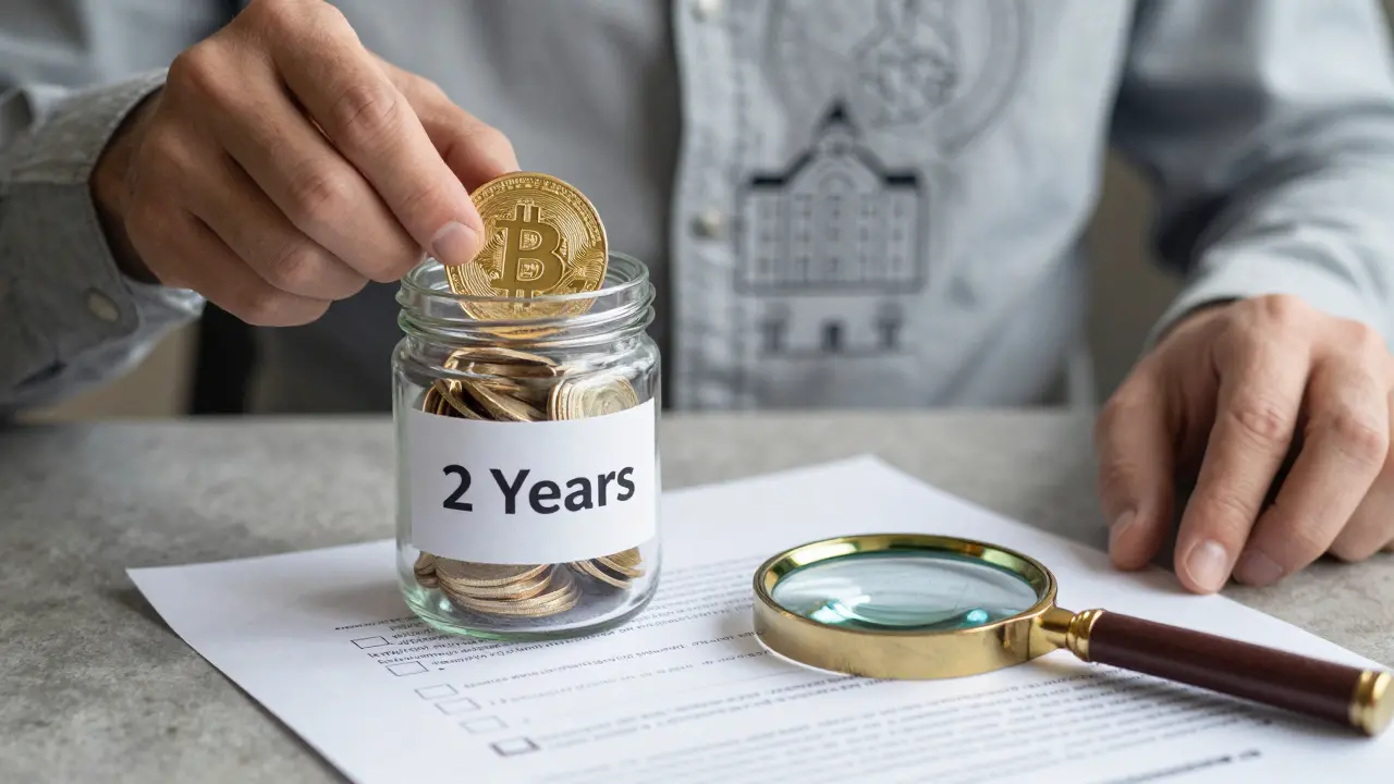 Symbolické držení Bitcoinu dva roky pro osvobození od daně