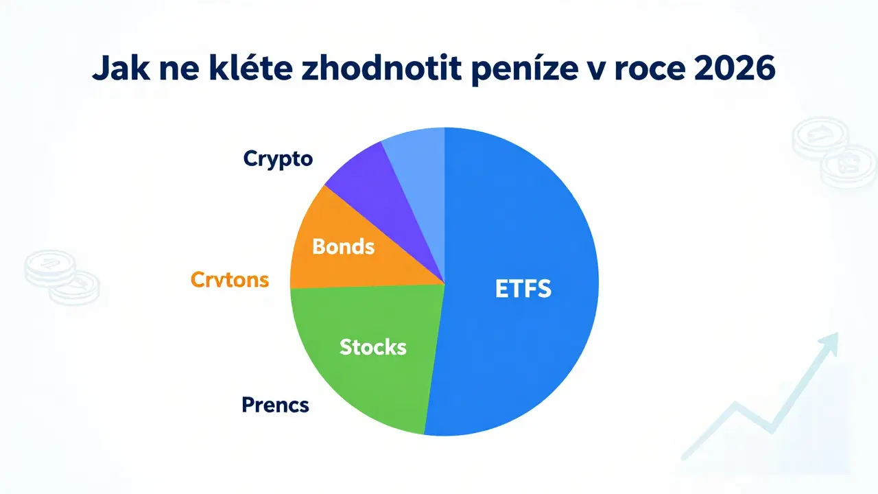 Jak nejlépe zhodnotit peníze v roce 2026: Akcie, ETF a dluhopisy