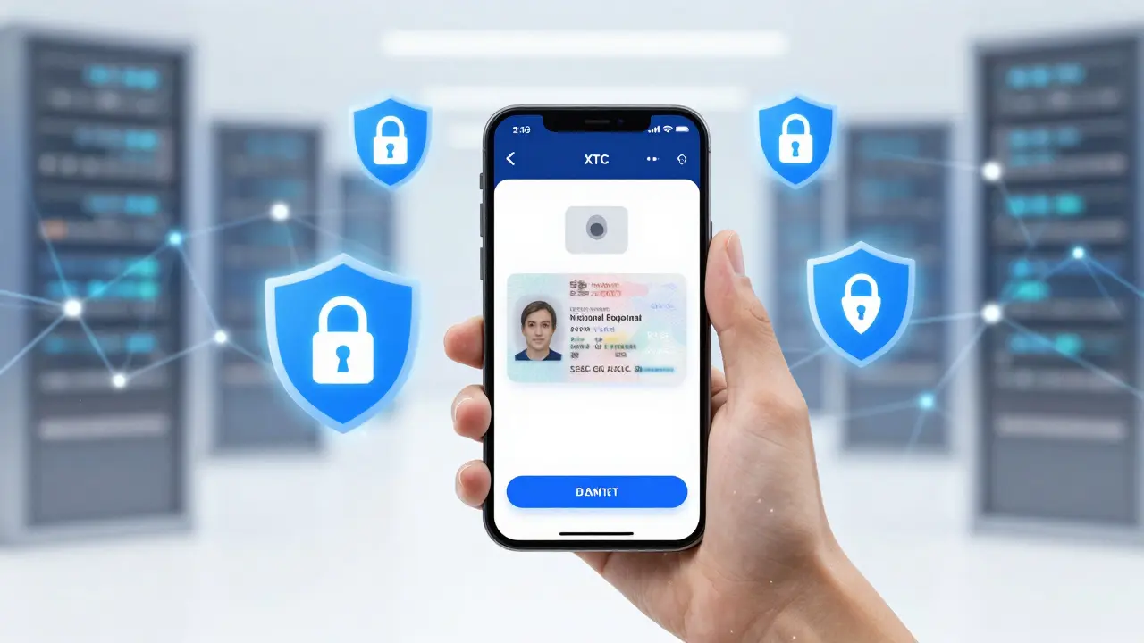 Smartphone skenuje doklady pro ověření identity při registraci účtu