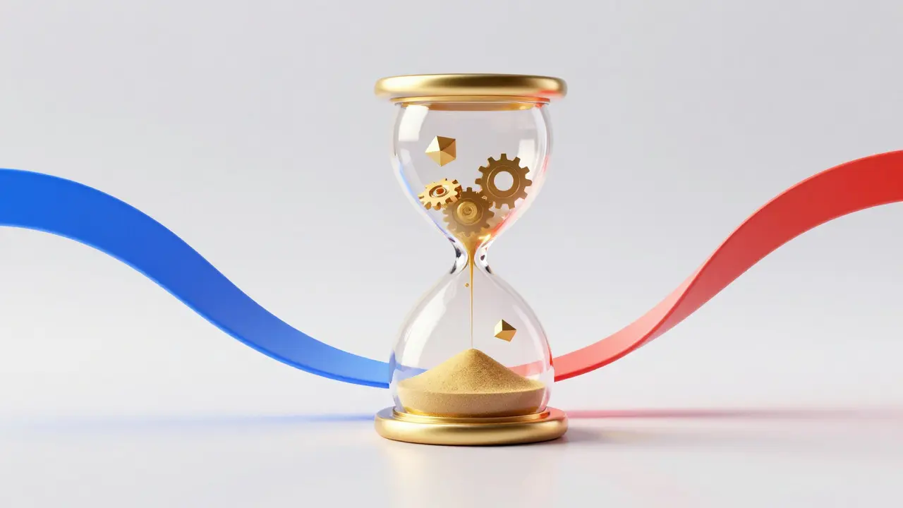 Abstract 3D visualization of customizable bond terms and time