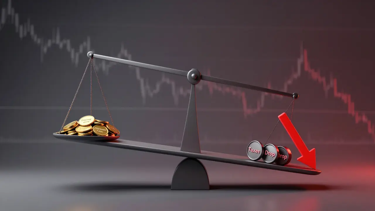 Váhy ukazující ztráty při krátkodobém obchodování s dividendami